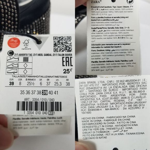 Zara Black Rhinestone Studded Platform Retro Y2K Strappy Blogger Fave Pumps Sz 8 - Picture 10 of 12